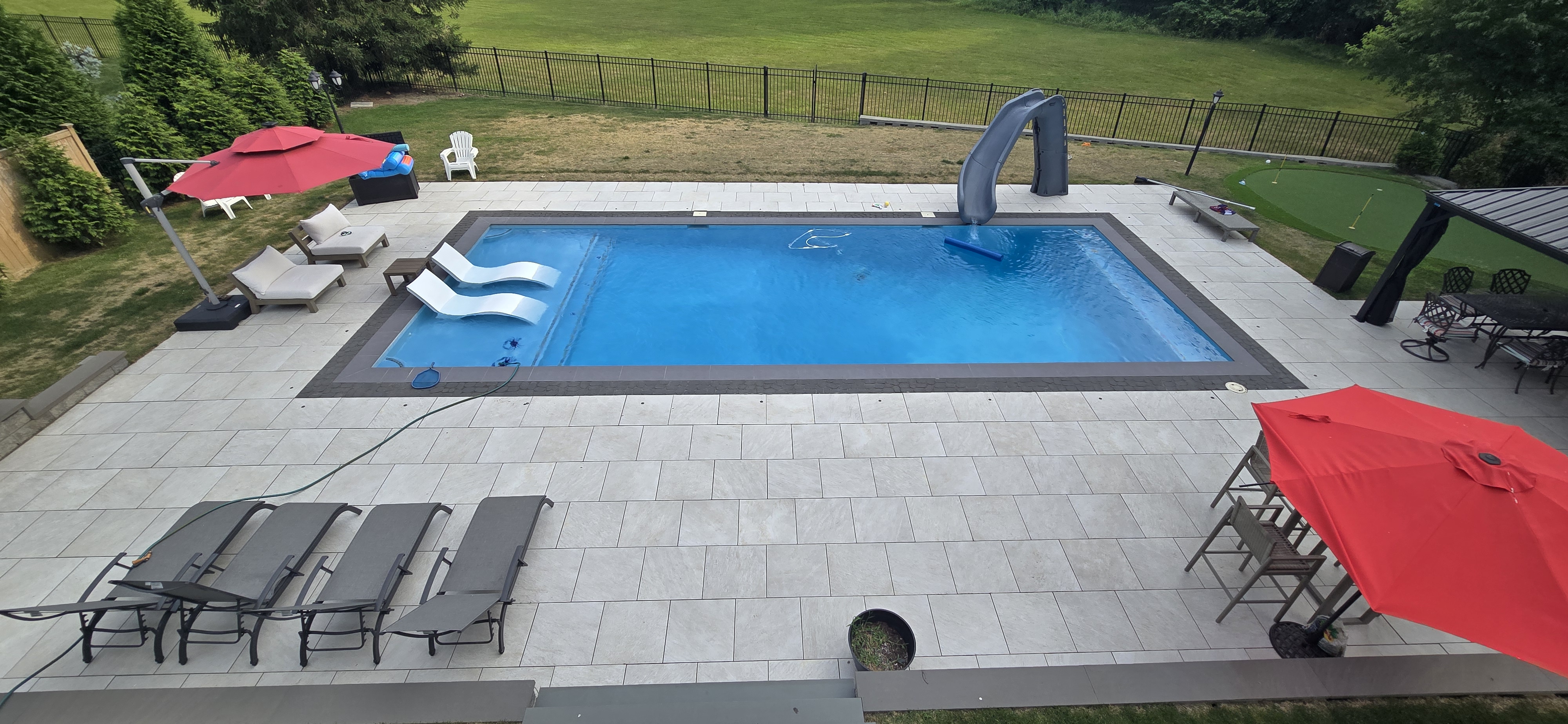 Renovated pool with updated tile
